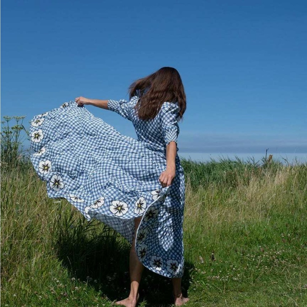 RIXO Kristen Gingham Midaxi Tiered Dress - Picture 2 of 11